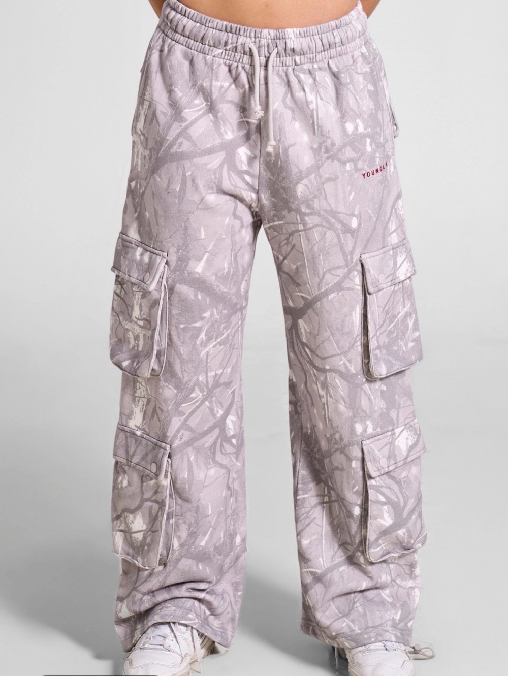 YoungLA Lavender Camo Cargo Joggers
